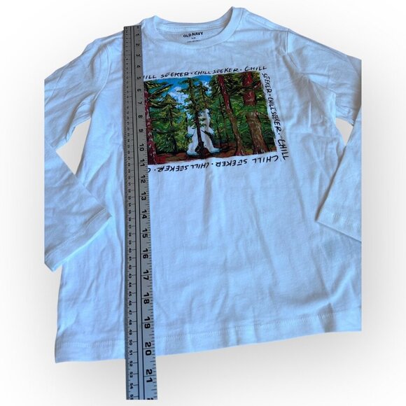 Old Navy Chill Seeker Yetti Graphics TShirt Long Sleeves Kids Size Boy Medium 8Y - Picture 7 of 11